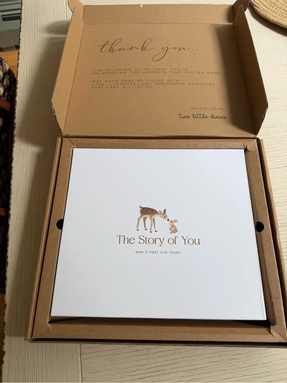 The Story of You Baby Memory Book - White Woodland Keepsake